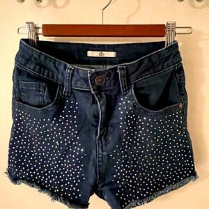 Girls Kid Jean Shorts with embellishment M&S Marks and Spencer. Age Size - 11-12